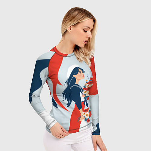 Женский рашгард Морячка встречает своего / 3D-принт – фото 3