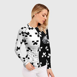 Рашгард женский Doom x minecraft pattern, цвет: 3D-принт — фото 2