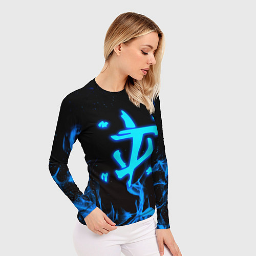 Женский рашгард Дум огонь лого / 3D-принт – фото 3