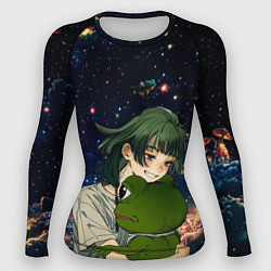 Рашгард женский МаоМао и Лягушонок Пепе - Монолог Фармацевта, цвет: 3D-принт