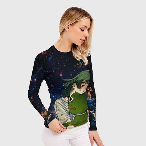 Женский рашгард МаоМао и Лягушонок Пепе - Монолог Фармацевта / 3D-принт – фото 3