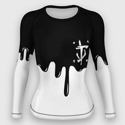 Рашгард женский Doom logo жидкие краски, цвет: 3D-принт
