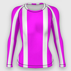 Женский рашгард Color white pink stripes