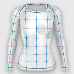 Рашгард женский Color white blue stripes, цвет: 3D-принт