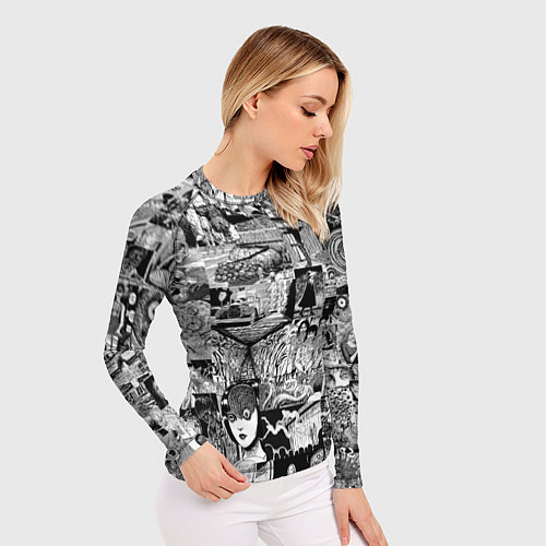 Женский рашгард Horror World of Junji Ito / 3D-принт – фото 3