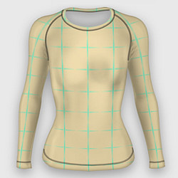 Женский рашгард Color beige green crosses