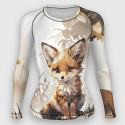 Рашгард женский Юный лисёнок, цвет: 3D-принт