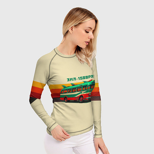 Женский рашгард Ретро автобус ЗИЛ поп-арт / 3D-принт – фото 3