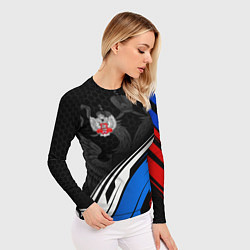 Рашгард женский Федерация бокса России - триколор, цвет: 3D-принт — фото 2