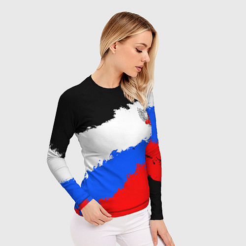 Женский рашгард Федерация бокса России - триколор / 3D-принт – фото 3