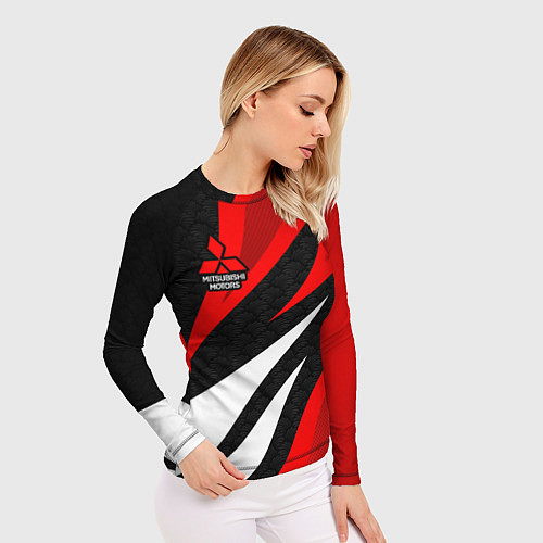 Женский рашгард Митсубиси - красный спорт / 3D-принт – фото 3