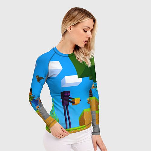 Женский рашгард Эндермен помогает героям / 3D-принт – фото 3