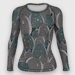 Рашгард женский Камбала паттерн, цвет: 3D-принт