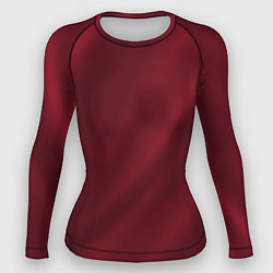Женский рашгард Винный красный волнистый эффект однотонный