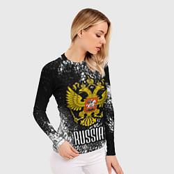 Рашгард женский Герб России, цвет: 3D-принт — фото 2