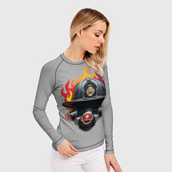Рашгард женский Пожарник, цвет: 3D-принт — фото 2