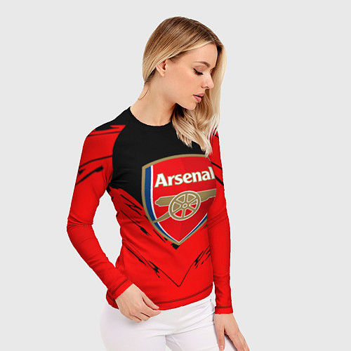 Женский рашгард Arsenal текстура краски / 3D-принт – фото 3