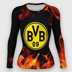Женский рашгард Borussia огонь текстура