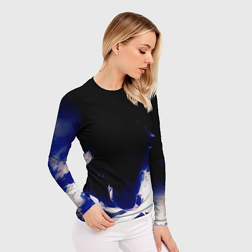 Женский рашгард Синее пламя / 3D-принт – фото 3
