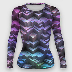 Рашгард женский Неоновый рельеф, цвет: 3D-принт