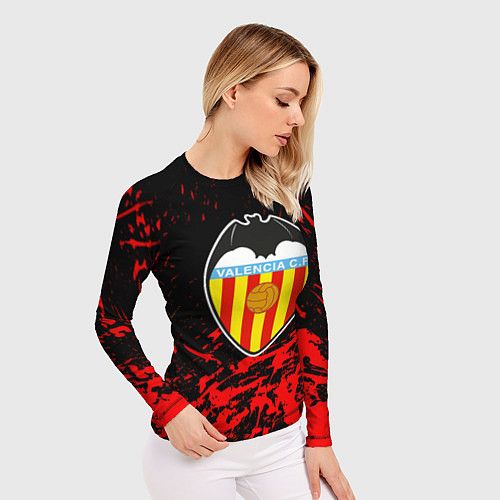 Женский рашгард Валенсия брызги красок / 3D-принт – фото 3