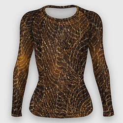 Рашгард женский Золотая сеть, цвет: 3D-принт