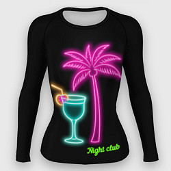 Рашгард женский Night club, цвет: 3D-принт