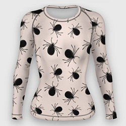 Женский рашгард Паттерн с черными жуками