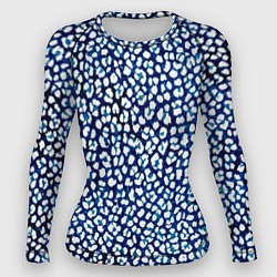 Женский рашгард Тёмный синий в белые пятнышки