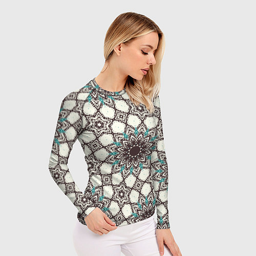 Женский рашгард Калейдоскоп из цветочных звезд / 3D-принт – фото 3