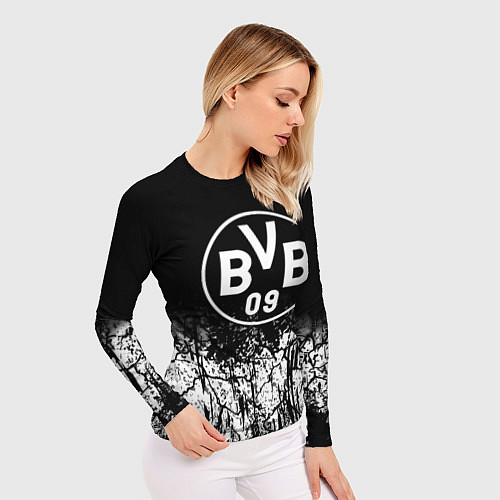 Женский рашгард Боруссиа текстура земли / 3D-принт – фото 3