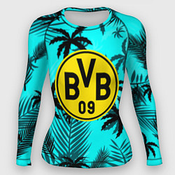 Рашгард женский Borussia неоновые тропики гта, цвет: 3D-принт