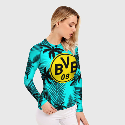 Женский рашгард Borussia неоновые тропики гта / 3D-принт – фото 3
