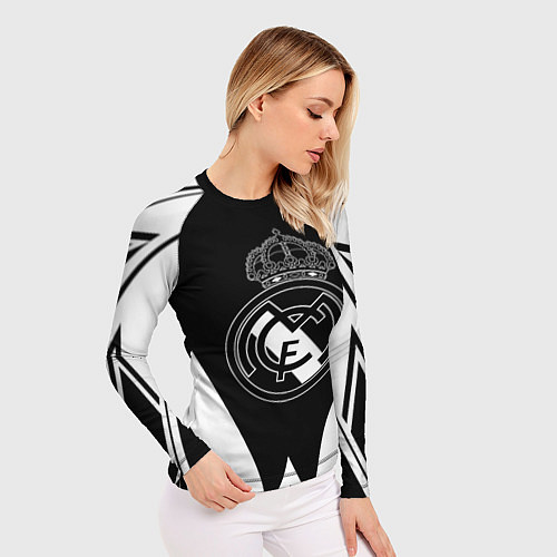 Женский рашгард Real Madrid геометрия спорт / 3D-принт – фото 3