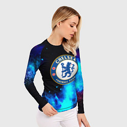 Рашгард женский Челси неоновый космос, цвет: 3D-принт — фото 2