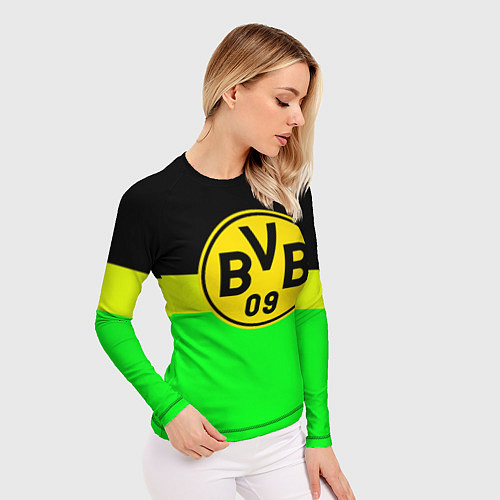 Женский рашгард Borussia полосы линии / 3D-принт – фото 3