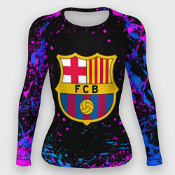 Рашгард женский Барселона неоновые краски, цвет: 3D-принт