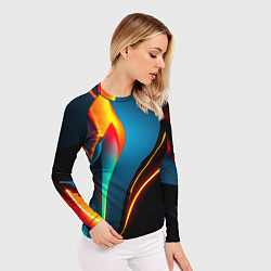 Рашгард женский Multicoloured neon, цвет: 3D-принт — фото 2
