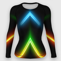 Рашгард женский Neon multicolored lines, цвет: 3D-принт