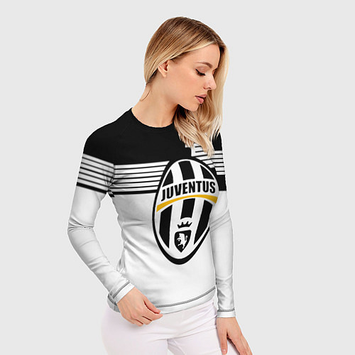 Женский рашгард Juventus полосы линии / 3D-принт – фото 3