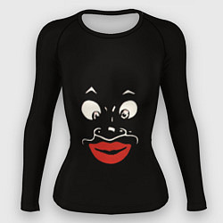 Рашгард женский Black face, цвет: 3D-принт