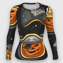 Рашгард женский Пиратский хэллоуин, цвет: 3D-принт