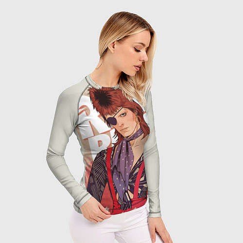 Женский рашгард David Bowie Rebel Rebel / 3D-принт – фото 3