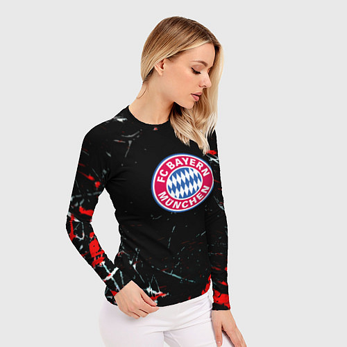 Женский рашгард Бавария Мюнхен штрихи красок / 3D-принт – фото 3