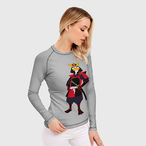 Женский рашгард Утка-самурай с катаной / 3D-принт – фото 3