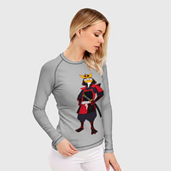 Рашгард женский Утка-самурай с катаной, цвет: 3D-принт — фото 2