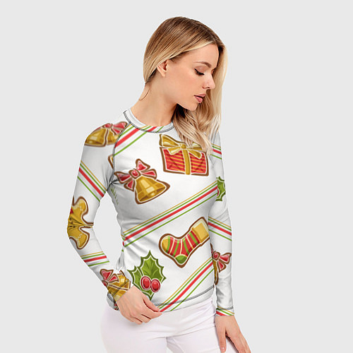 Женский рашгард Рождественский дух / 3D-принт – фото 3