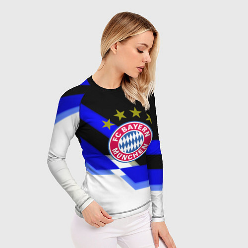Женский рашгард Бавария Мюнхен полосы спорт / 3D-принт – фото 3