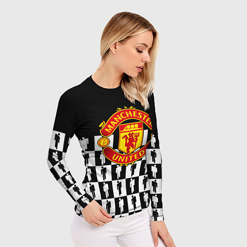 Женский рашгард Манчестер Юнайтед люди паттерн / 3D-принт – фото 3