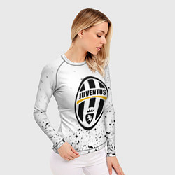 Рашгард женский Juventus краски текстура всплеск, цвет: 3D-принт — фото 2